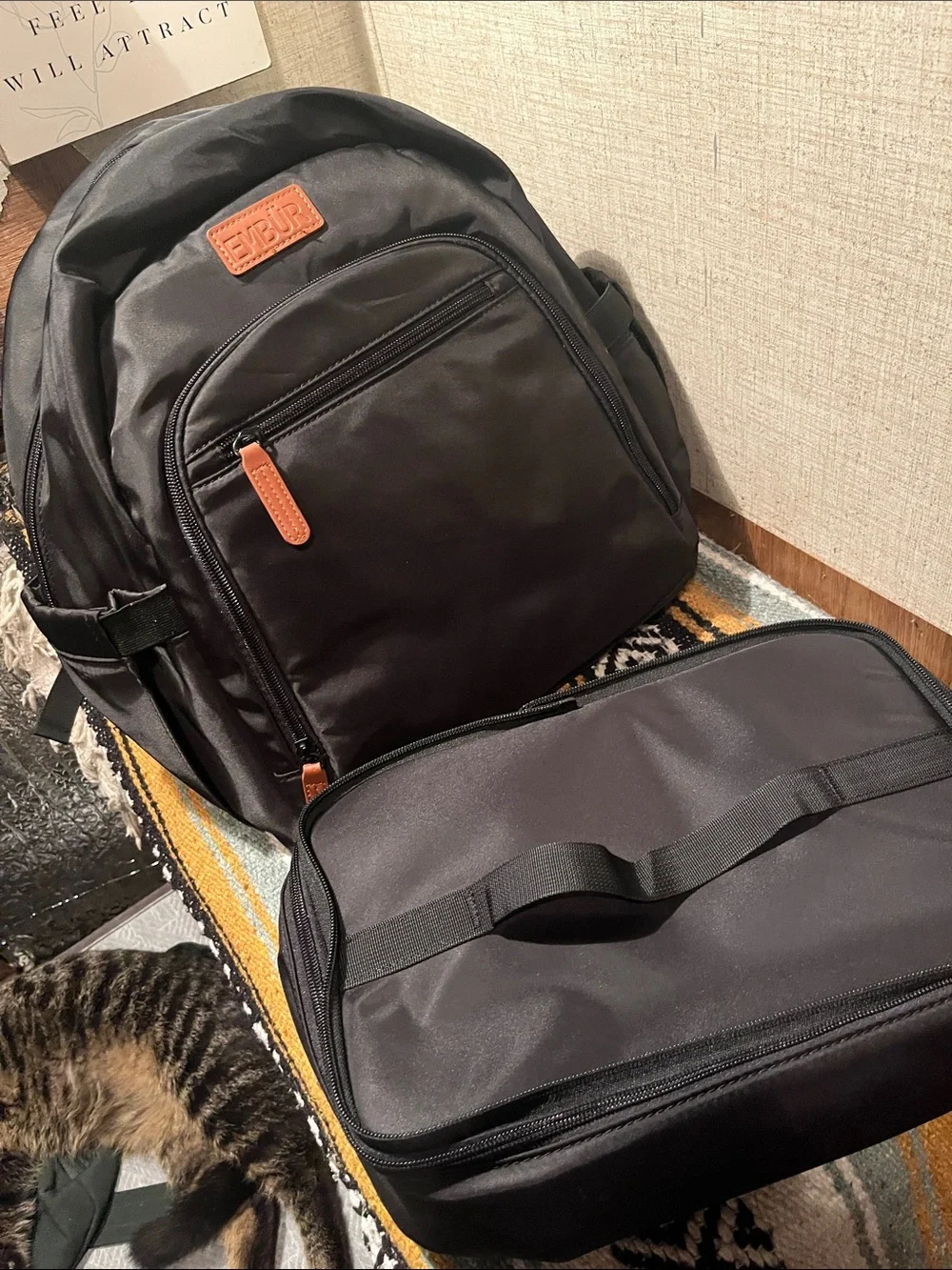 EMBUR Diaper bag backpack with detachable insulated cooler
